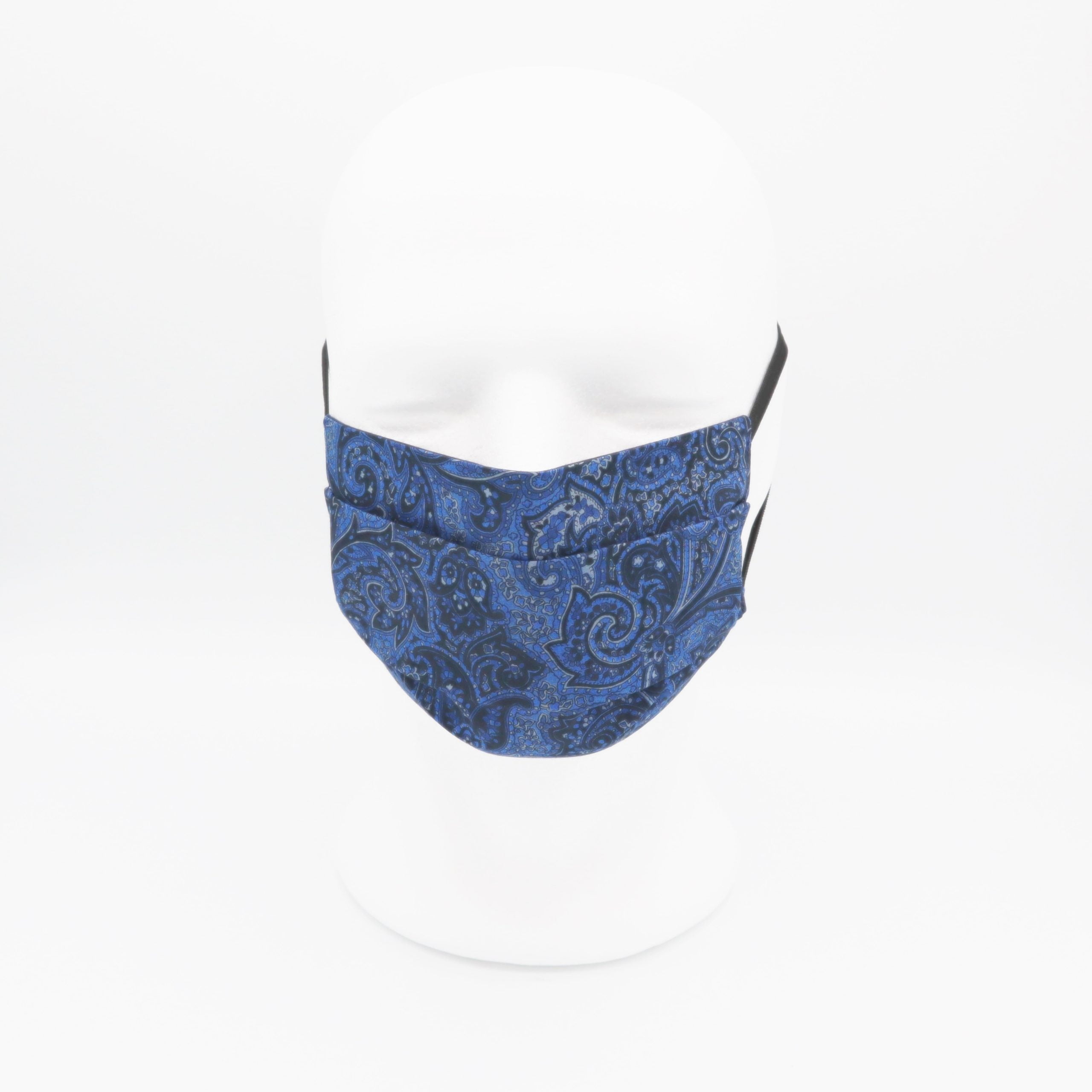 Masque en tissus - Paisley bleu marine
