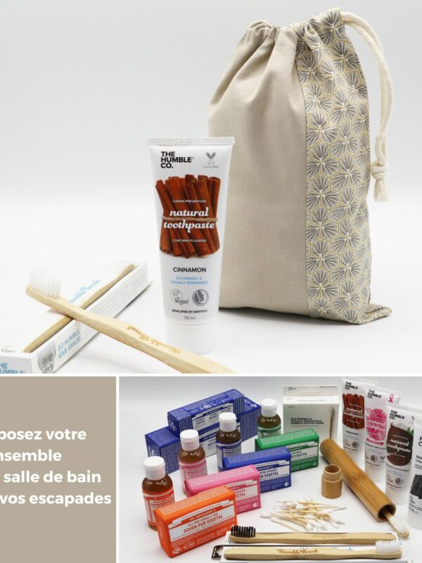 Kit de voyage avec produits d'hygiène de la collection Kikko