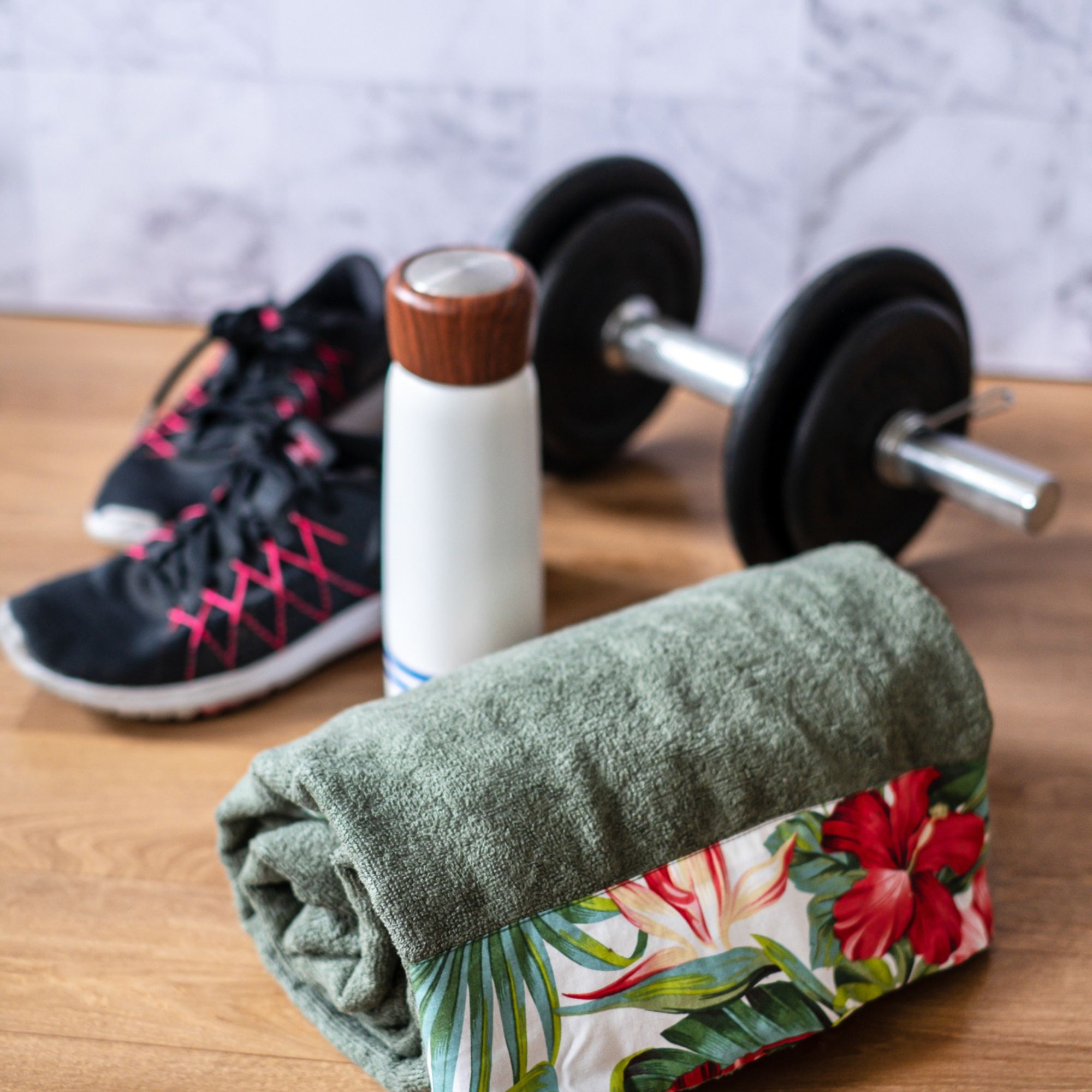 Drap de douche - Hibiscus – Image 4