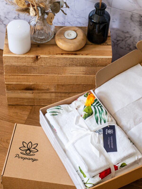 Coffret Serviettes de toilette - Plumeria