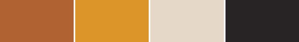 Palette de couleurs de la collection Bogolan de Poropango