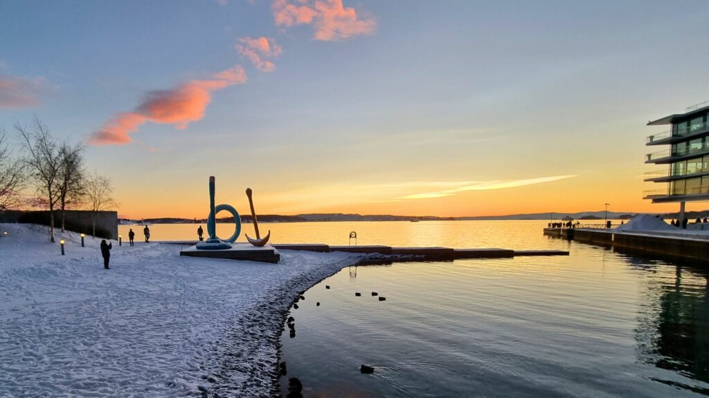 Oslo - Fjord au coucher du soleil