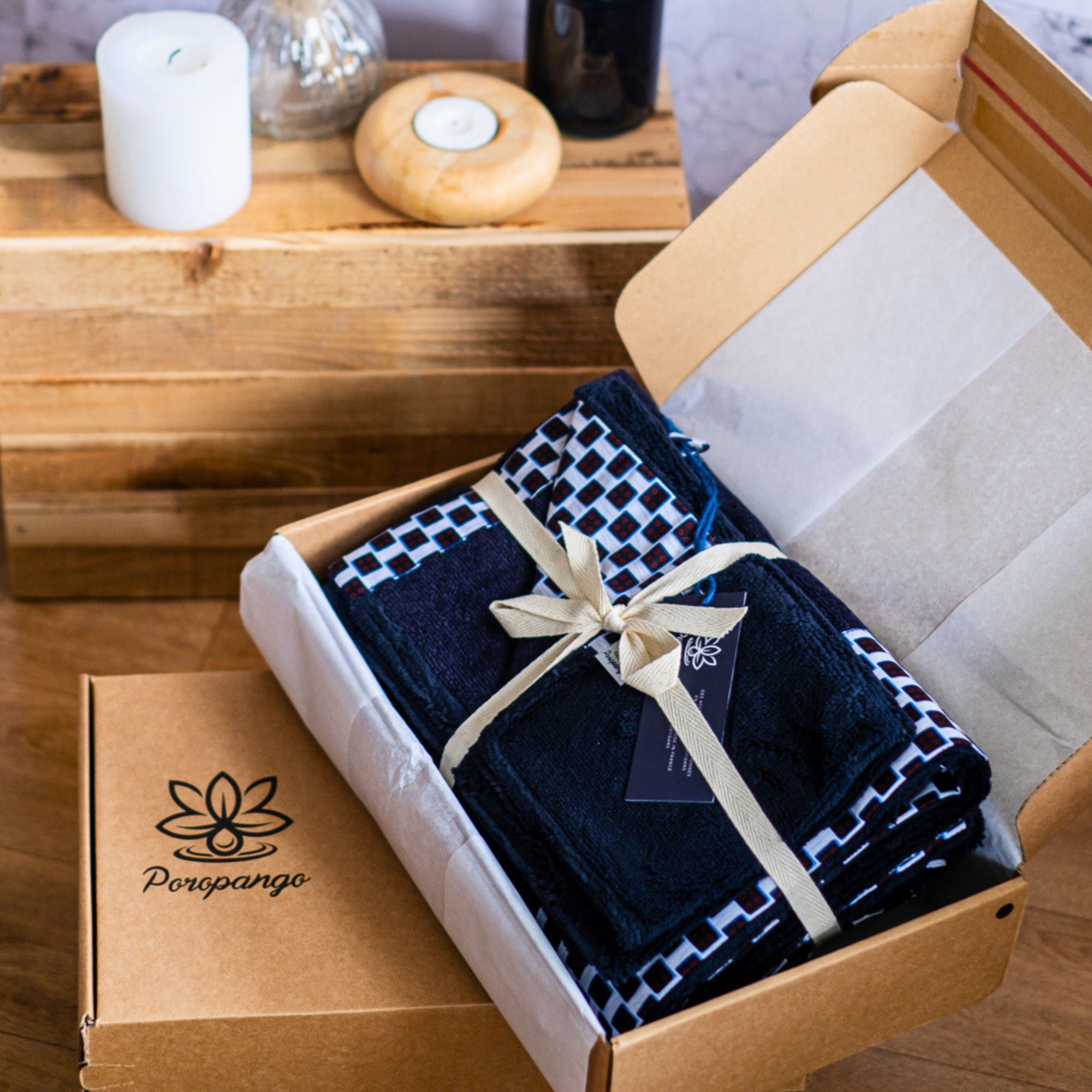Coffret linge de bain de la collection Ludo de Poropango