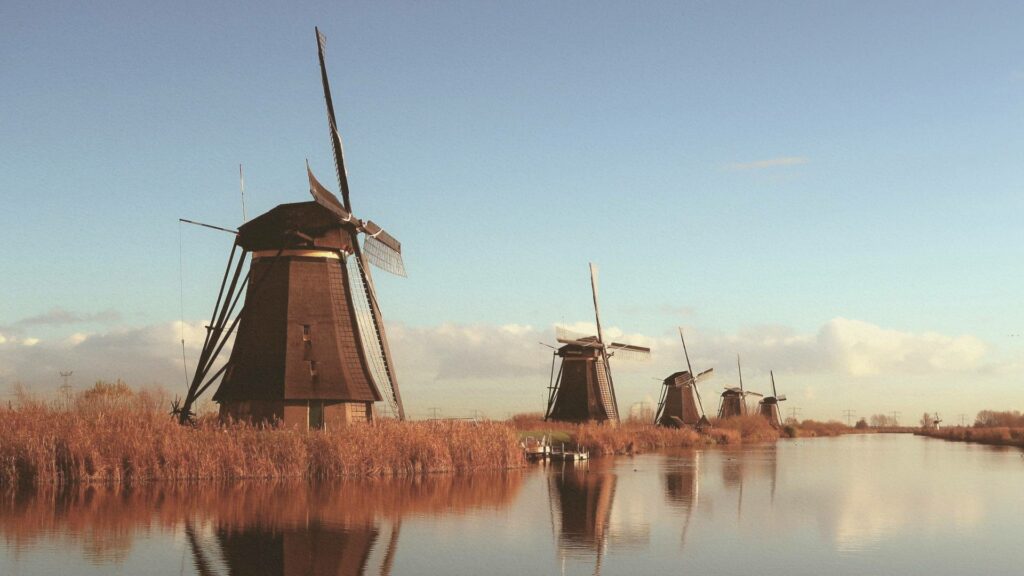 Moulins à Kinderdijk-Elshout - Pays-Bas