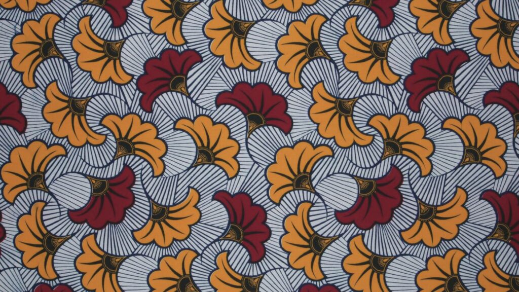 Tissu wax Fleurs de mariage classique