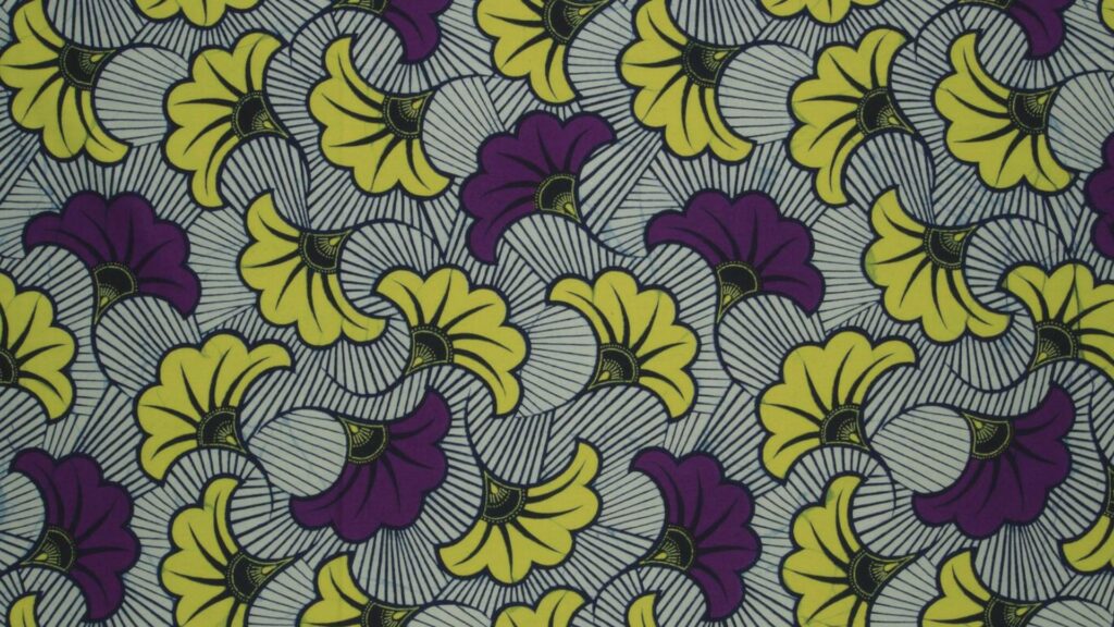 Tissu wax fleurs de mariage