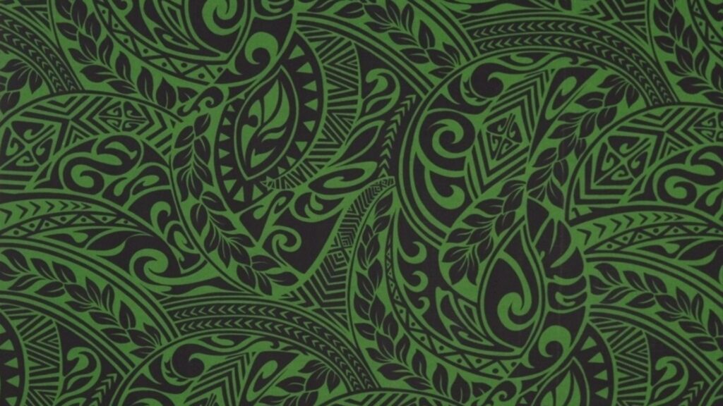 Tissu Hawaien aux motifs tribaux